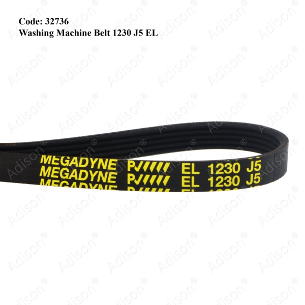 Code: 32736 Rib Belt 1230 J5 EL Rib Belt Belting For Washer / Dryer Melaka, Malaysia Supplier, Wholesaler, Supply, Supplies | Adison Component Sdn Bhd