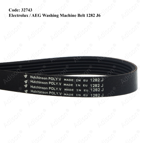 Code: 32743 Rib Belt 1282 J6 Electrolux/AEG Rib Belt Belting For Washer / Dryer Melaka, Malaysia Supplier, Wholesaler, Supply, Supplies | Adison Component Sdn Bhd