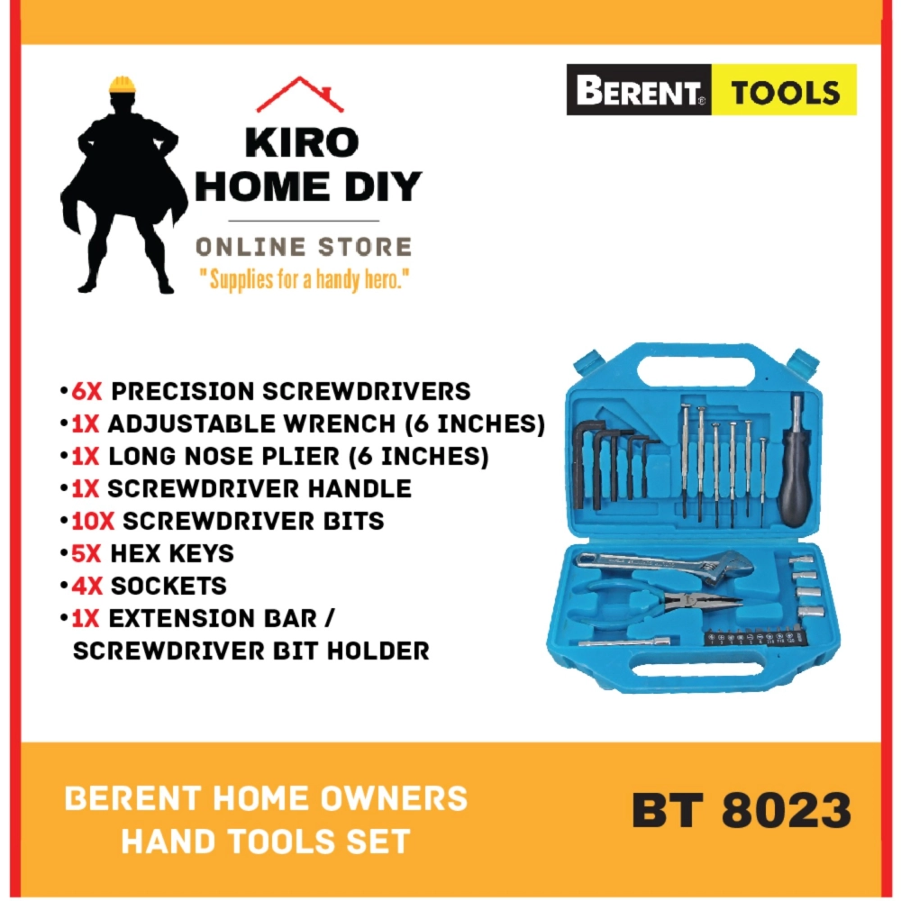 BERENT Home Owners Hand Tools Set (29 PCS) - BT8023