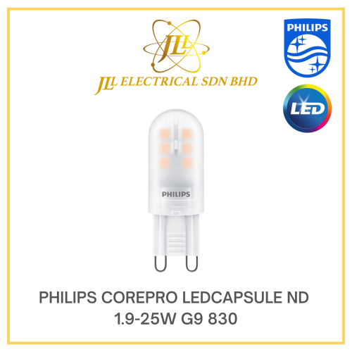 PHILIPS COREPRO LEDCAPSULE 1.9W-25W G9 830 NON DIMMABLE 929001364702 (3000K  WARM WHITE) Kuala Lumpur (KL), Selangor, Malaysia Supplier, Supply,  Supplies, Distributor | JLL Electrical Sdn Bhd