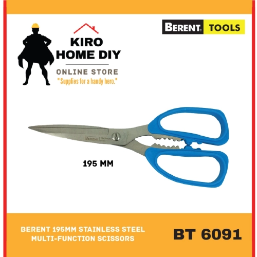 BERENT 195mm Stainless Steel Multi-function Scissors - BT6091