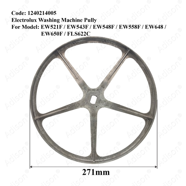 Code: 1240214005 Electrolux Pully Drum Shaft / Spider Washing Machine Parts Melaka, Malaysia Supplier, Wholesaler, Supply, Supplies | Adison Component Sdn Bhd