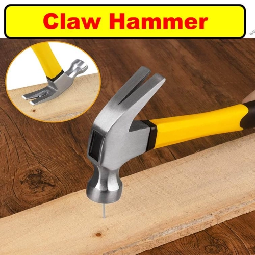 （羊角锤）Fiber Glass Claw Hammer Heavy Duty Construction Shock Resistant Rubberized Non Slip Handle Tukur