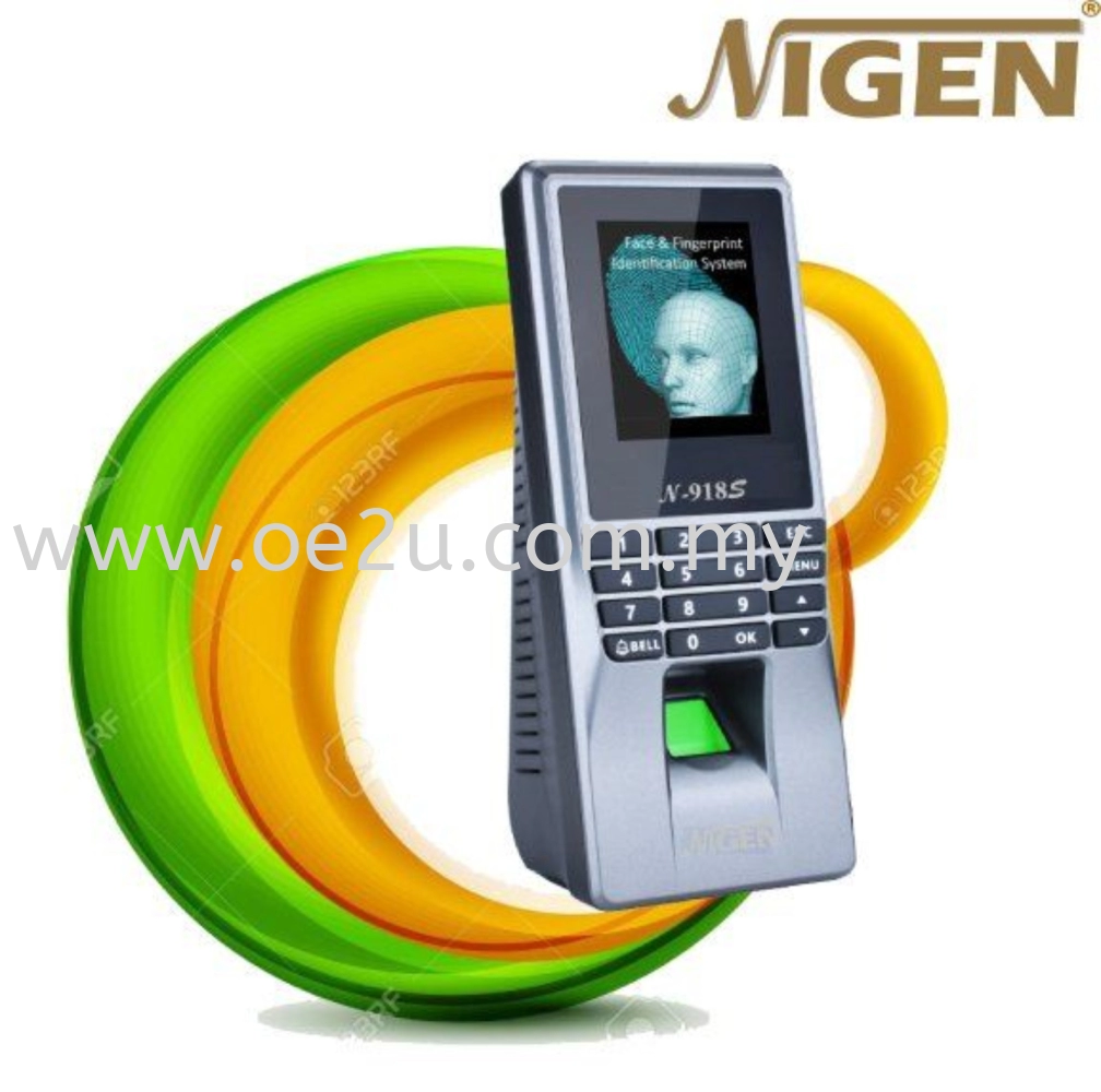 NIGEN N-918S Fingerprint Time Attendance & Door Access System (Software Reporting & WiFi Connection)