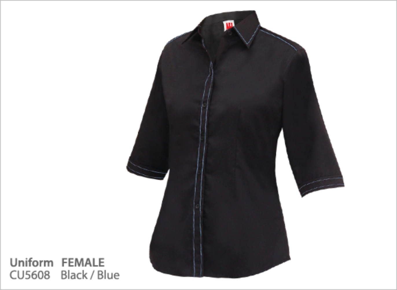 Corporate Uniform Black w Lines Series