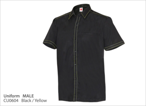 Corporate Uniform Black w Lines Series