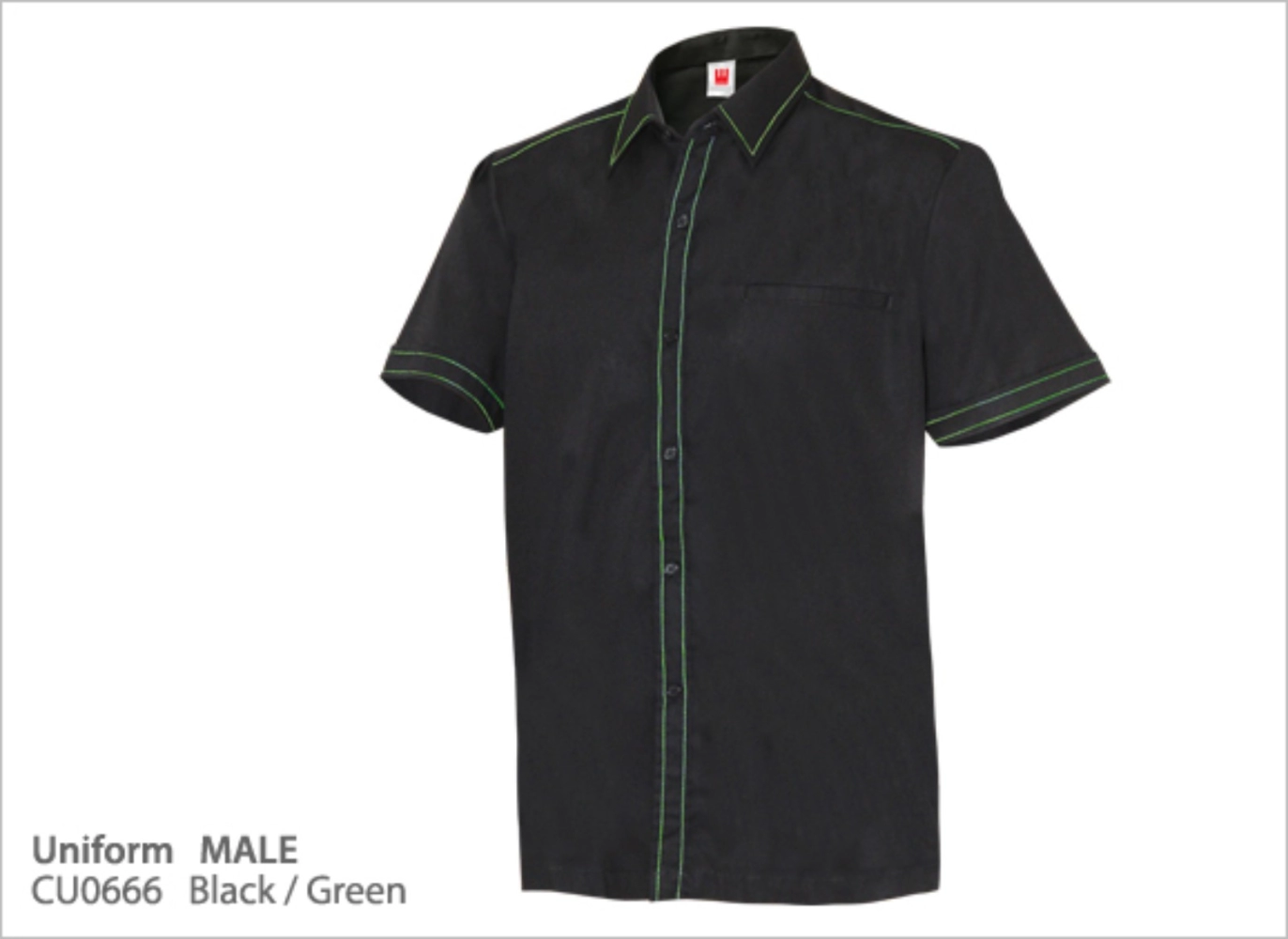 Corporate Uniform Black w Lines Series