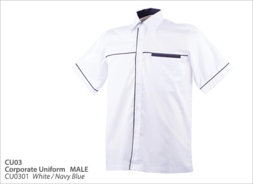 Corporate Uniform White w Lines Series