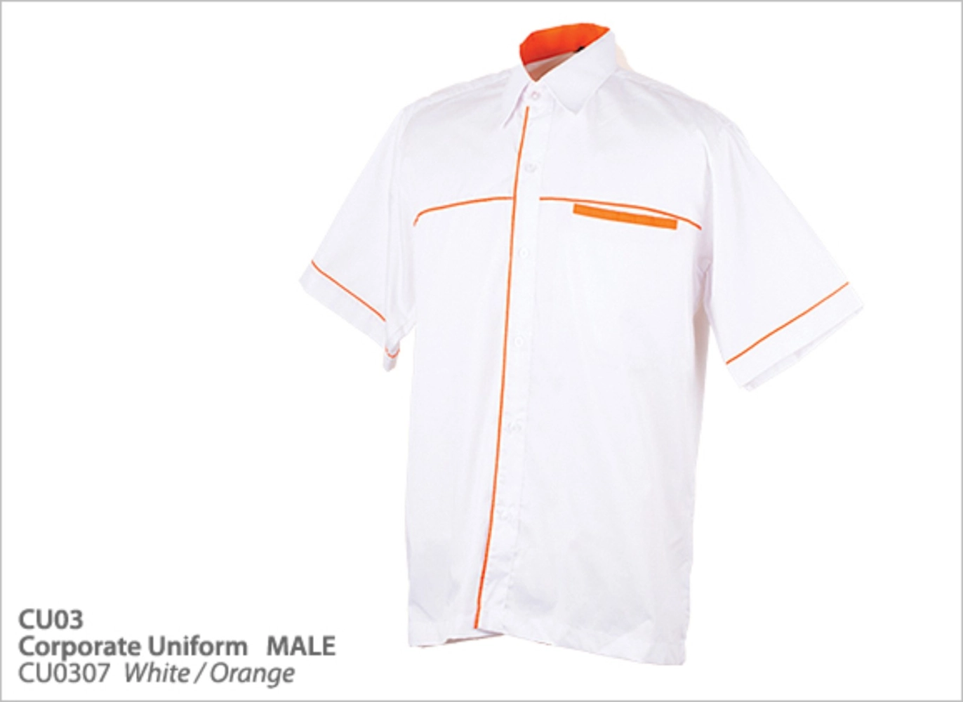 Corporate Uniform White w Lines Series