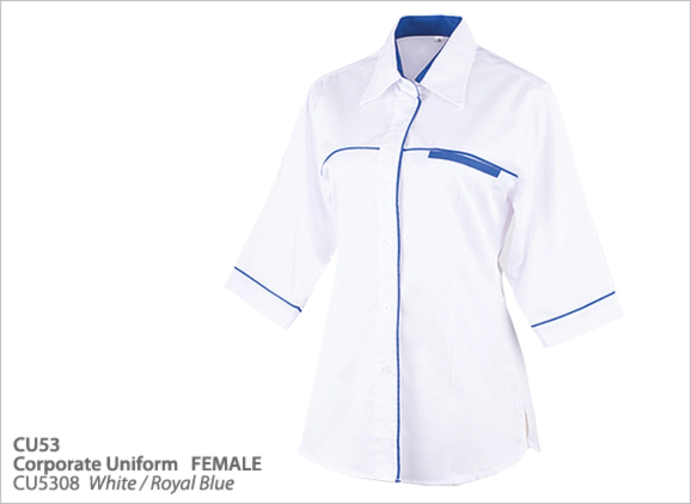 Corporate Uniform White w Lines Series