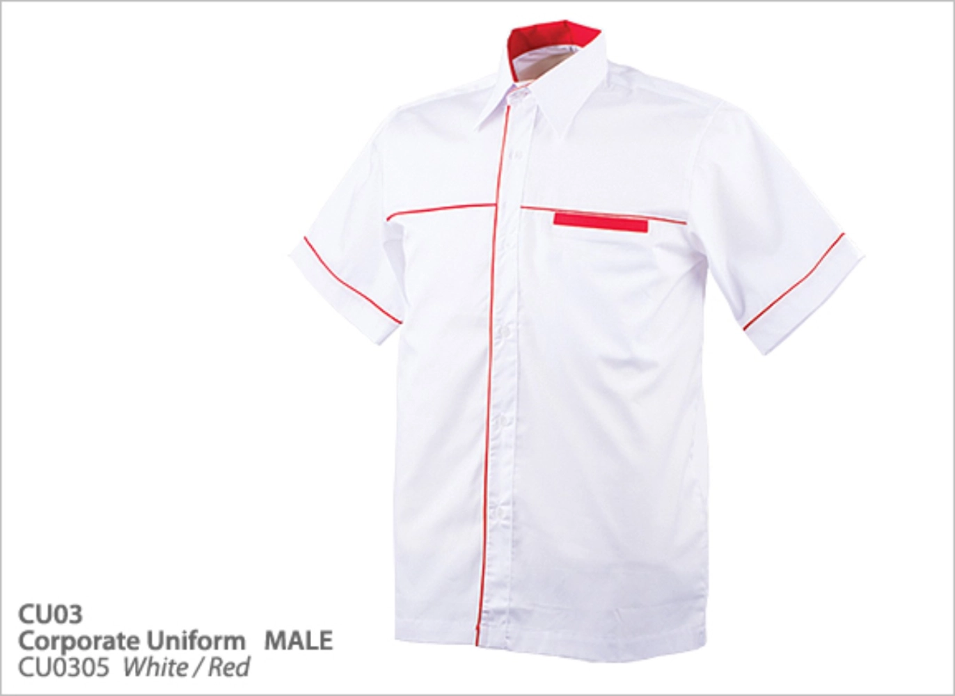 Corporate Uniform White w Lines Series