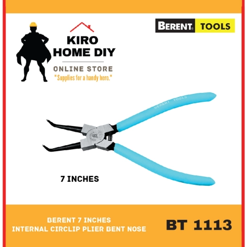 BERENT 7 Inches Internal Circlip Plier Bent Nose Pliers - BT1113