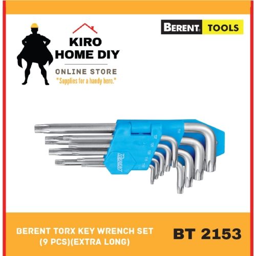 BERENT Torx Key Wrench Set (9 PCS) (Extra Long) -BT2153