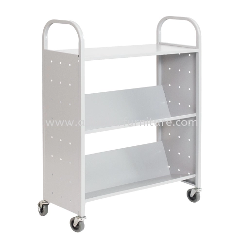 STEEL MOBILE BOOK TROLLEY - A903