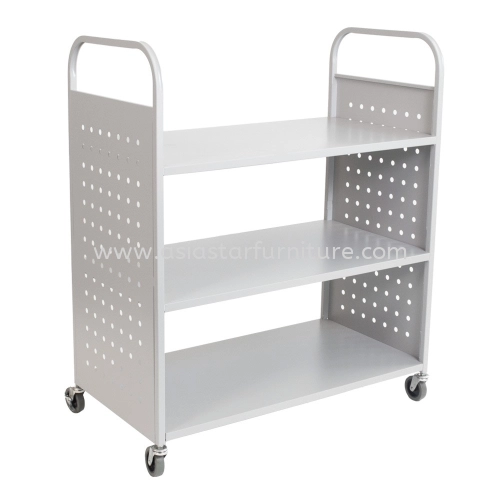 STEEL MOBILE BOOK TROLLEY - A904