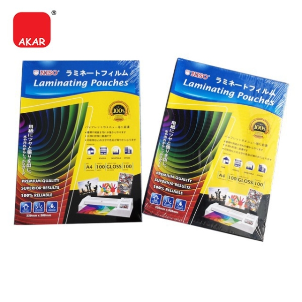 Niso A4 Laminating film 100 sheets Laminating Film Filing Product Selangor, Malaysia, Kuala Lumpur (KL), Semenyih Supplier, Suppliers, Supply, Supplies | V CAN (1999) SDN BHD