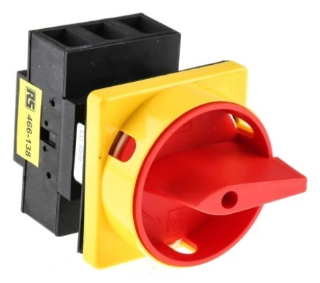 466-138 - RS PRO 3 Pole Panel Mount Non Fused Isolator Switch - 63 A Maximum Current, 22 kW Power Ra