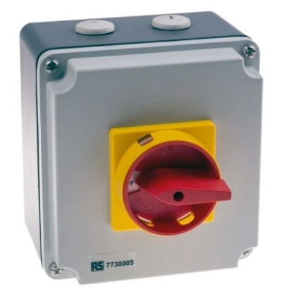 773-8005 - RS PRO 4 Pole Panel Mount Non Fused Isolator Switch - 40 A Maximum Current, 18.5 kW Power