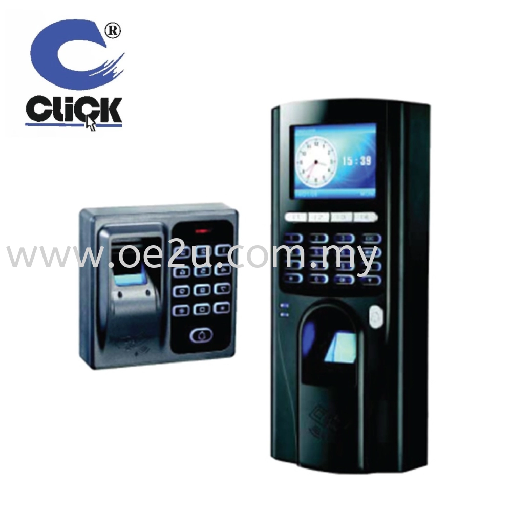 CLICK CL-TFS30 Fingerprint Time Attendance & Door Access System (c/w CL-TFS12 External Scanner Module & Software Reporting)