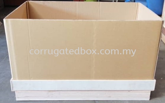 Paper Sleeve with Processed Wood Pallet Paper Crate / Paper Pallet Box - Selangor, Kuala Lumpur, Negeri Sembilan, Melaka, Johor Corrugated Paper Crate & Corrugated Pallet Box Malaysia, Selangor, Kuala Lumpur (KL) Supplier, Manufacturer, Supply, Supplies | Flow Packaging Sdn Bhd