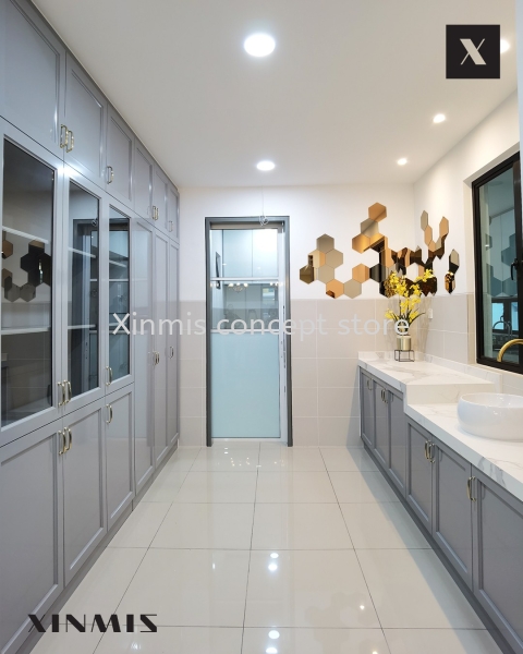  GREY CLASSIC DOOR Aluminium kitchen cabinet Selangor, Malaysia, Melaka, Kuala Lumpur (KL), Petaling Jaya (PJ), Malim Jaya Supplier, Supply, Design, Services | XINMIS CONCEPT STORE