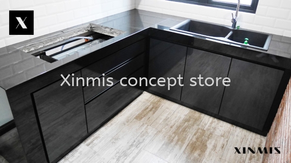  VANTA BLACK 4G GLASS DOOR Aluminium kitchen cabinet Selangor, Malaysia, Melaka, Kuala Lumpur (KL), Petaling Jaya (PJ), Malim Jaya Supplier, Supply, Design, Services | XINMIS CONCEPT STORE