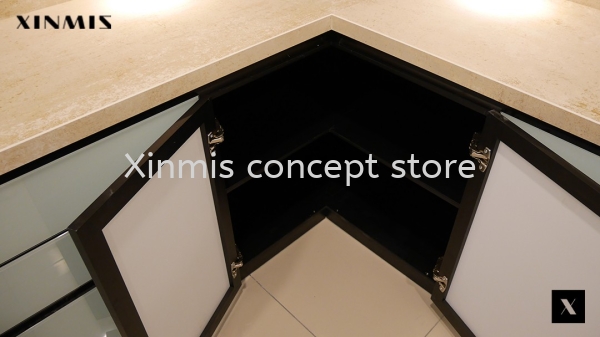  MINT WHITE 4G GLASS DOOR Aluminium kitchen cabinet Selangor, Malaysia, Melaka, Kuala Lumpur (KL), Petaling Jaya (PJ), Malim Jaya Supplier, Supply, Design, Services | XINMIS CONCEPT STORE