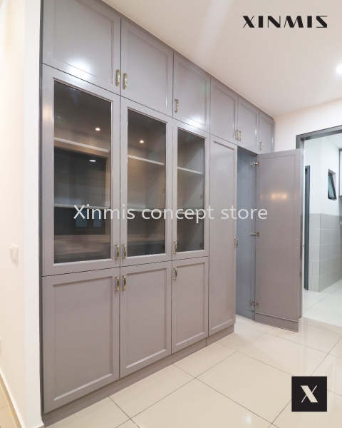  GREY CLASSIC DOOR Aluminium kitchen cabinet Selangor, Malaysia, Melaka, Kuala Lumpur (KL), Petaling Jaya (PJ), Malim Jaya Supplier, Supply, Design, Services | XINMIS CONCEPT STORE