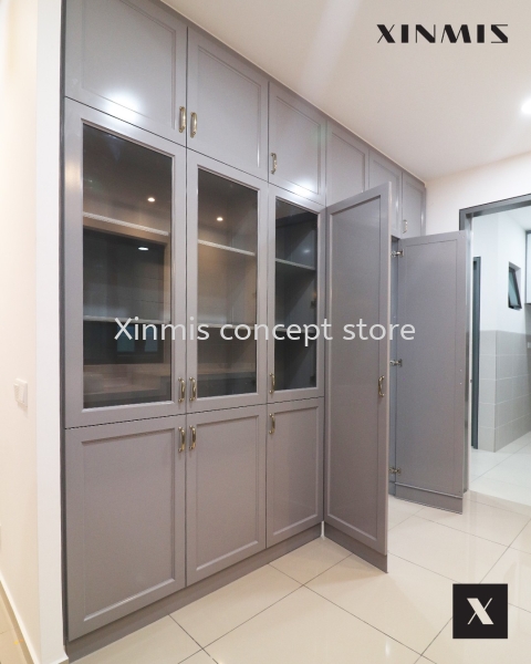  GREY CLASSIC DOOR Aluminium kitchen cabinet Selangor, Malaysia, Melaka, Kuala Lumpur (KL), Petaling Jaya (PJ), Malim Jaya Supplier, Supply, Design, Services | XINMIS CONCEPT STORE