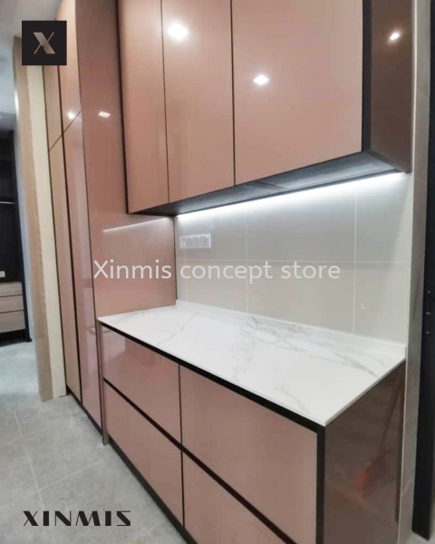  ANGELLIC GOLD 4G GLASS DOOR Aluminium kitchen cabinet Selangor, Malaysia, Melaka, Kuala Lumpur (KL), Petaling Jaya (PJ), Malim Jaya Supplier, Supply, Design, Services | XINMIS CONCEPT STORE