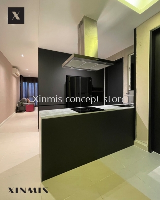 Matte Black Aluminium Kitchen - Nova Saujana