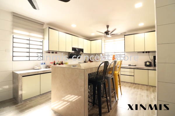  ANTIQUE WHITE 4G GLASS DOOR Aluminium kitchen cabinet Selangor, Malaysia, Melaka, Kuala Lumpur (KL), Petaling Jaya (PJ), Malim Jaya Supplier, Supply, Design, Services | XINMIS CONCEPT STORE