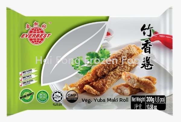 Veg. Yuba Maki Roll Hoshay Food Series Everbest Product (Vegetarian) Kuala Lumpur (KL), Malaysia, Selangor Supplier, Suppliers, Supply, Supplies | Hai Fong Frozen Food Sdn Bhd