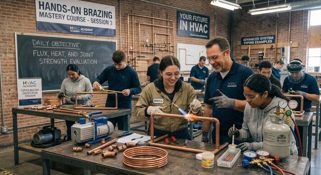 HVAC pipe brazing training course
