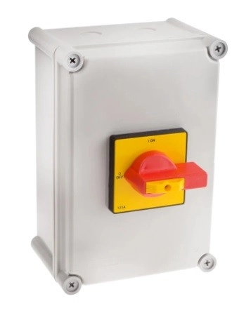 860-9545 - RS PRO 3 Pole Panel Mount Non Fused Isolator Switch - 125 A Maximum Current, 75 kW Power 