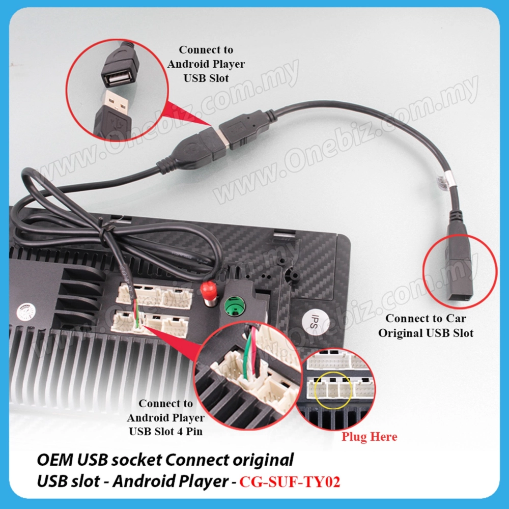 Cogoo Socket USB OEM Toyota - CG-SUF-TY02 / CG-SUF-TY02-01