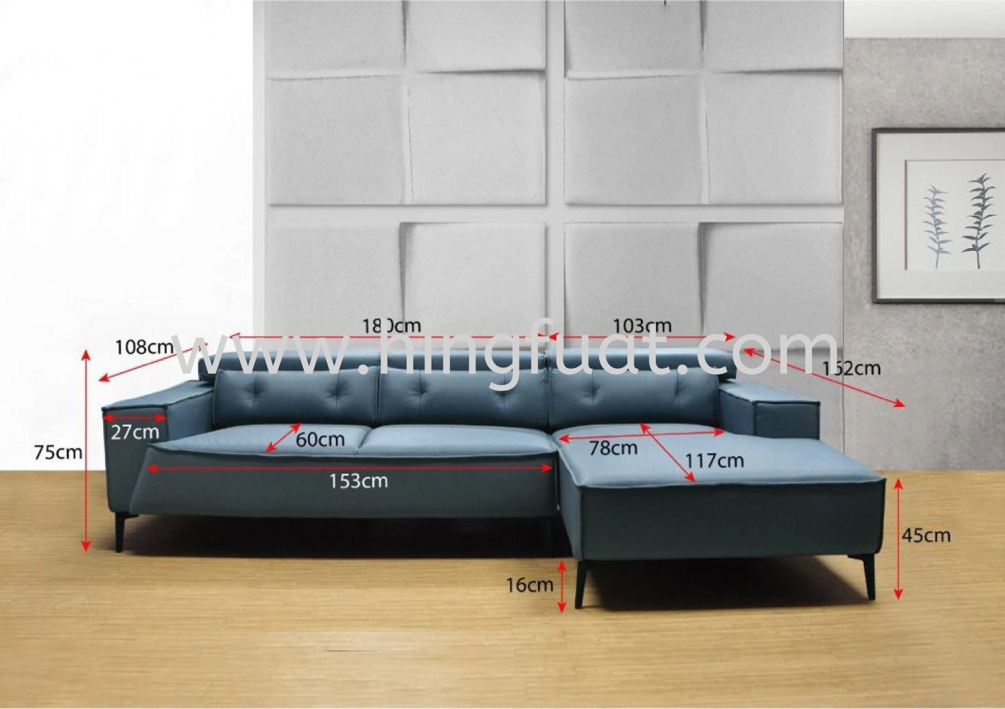 N6010 L Shape Sofa Johor Bahru Jb