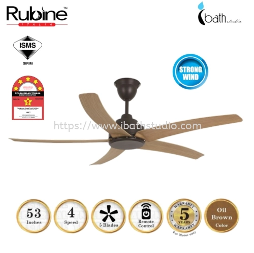 RUBINE RCF-VENTO53-5B-OB CEILING FAN