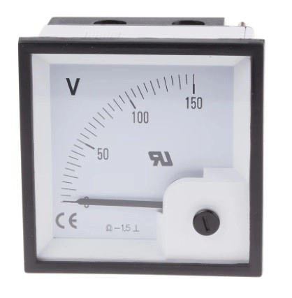 901-0554 - RS PRO Analogue Voltmeter DC ±1.5 %, 68 x 68 mm