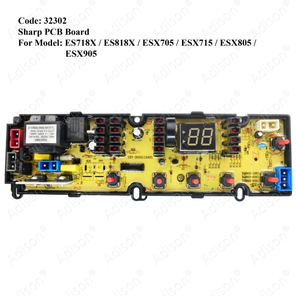 Code: 32302 Sharp PCB Board For ES718X / ES818X / ESX705 / ESX715 / ESX805 / ESX905 PCB Board Washing Machine Parts Melaka, Malaysia Supplier, Wholesaler, Supply, Supplies | Adison Component Sdn Bhd