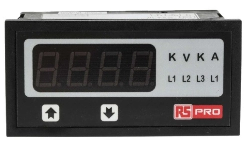 136-5385 - RS PRO Digital Ammeter AC, 43.5mm x 92mm, ±0.5% + 1 Digit