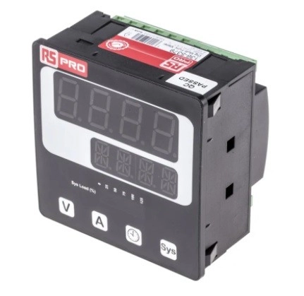 136-5379 - RS PRO LED Digital Panel Multi-Function Meter for AC Current, AC Voltage, Frequency, Hour