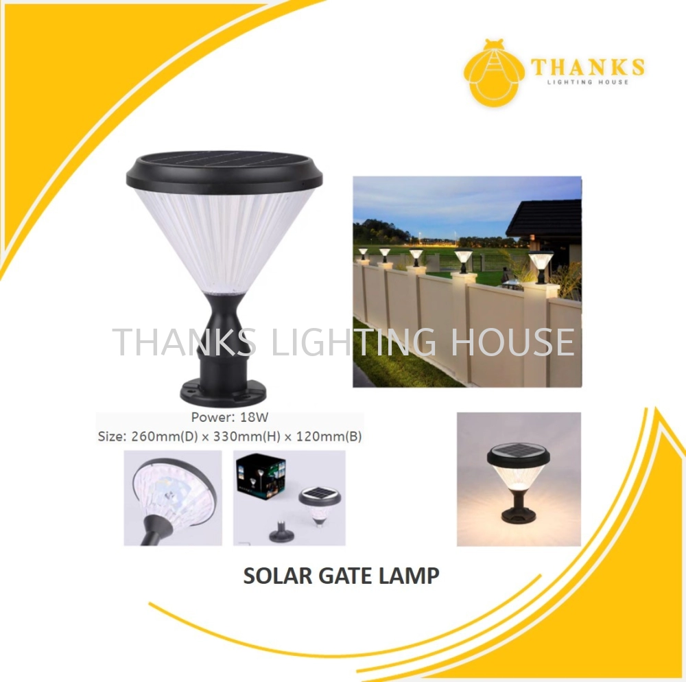 PILLAR-040001/10 SOLAR GATE LIGHT