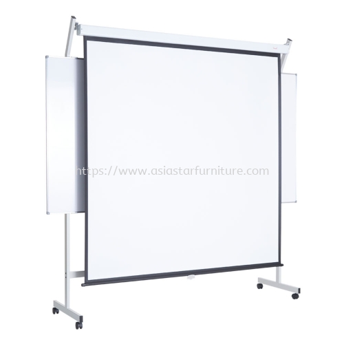 PROJECTOR SCREEN WITH WHITE BOARD