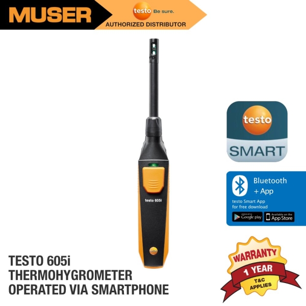 Testo 605i Gen 2 Thermohygrometer Operated via Smartphone Hygrometers Humidity / Moisture Kuala Lumpur (KL), Malaysia, Selangor Supplier, Suppliers, Supply, Supplies | Muser Apac Sdn Bhd