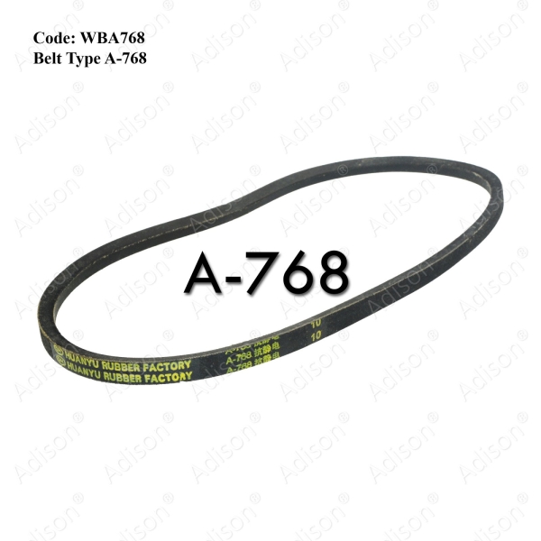 Code: WBA768 Belt Type A-768 V-Belt Belting For Washer / Dryer Melaka, Malaysia Supplier, Wholesaler, Supply, Supplies | Adison Component Sdn Bhd