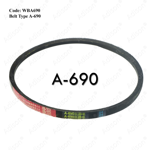 Code: WBA690 Belt Type A-690  V-Belt Belting For Washer / Dryer Melaka, Malaysia Supplier, Wholesaler, Supply, Supplies | Adison Component Sdn Bhd