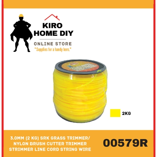 3.0mm (2 KG) SRK Grass Trimmer/ Nylon Brush cutter Trimmer Strimmer Line Cord String Wire - 00579R