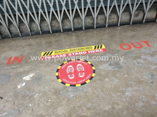 Covid-19 SOP Social Distance Floor Sticker