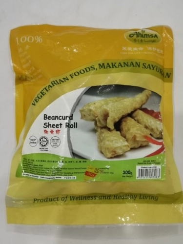 AHIMSA BEANCURD SHEET ROLL 300G 素软壳虾